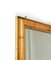 Mid-Century Square Wall Mirror in Brass and Bamboo, Italy, 1970s 10