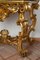 Louis XV Konsole aus goldenem Holz mit geschnitzter Marmorplatte, 18. Jh. 4