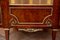 Antique French Showcase in Precious Exotic Woods with Marble Top, 19th Century, Image 3