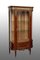 Antique French Showcase in Precious Exotic Woods with Marble Top, 19th Century, Image 1