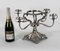 19th Century English Silver Plate Cut Glass Epergne Candleholder Centrepiece 19
