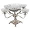 19th Century English Silver Plate Cut Glass Epergne Candleholder Centrepiece 1