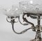 19th Century English Silver Plate Cut Glass Epergne Candleholder Centrepiece 11