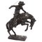 Figura de vaquero del Lejano Oeste vintage de bronce según Remington, años 80, Imagen 1