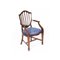20. Jh. Esstisch mit Messing Intarsien & Shield Rücken Stühlen, 1950er, 15 . Set 15