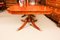 20th Century Brass Inlaid Twin Pillar Dining Table & Swag Back Chairs, 1950s, Set of 15, Image 13