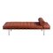 Sofá cama Barcelona de cuero de nogal de Ludwig Mies Van Der Rohe, Imagen 1