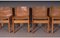 Ibisco Chairs in Wood and Leather, 1970s,Set of 4 2