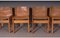 Ibisco Chairs in Wood and Leather, 1970s,Set of 4, Image 2