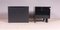Comodini laccati neri lucidi con due cassetti, set di 2, Immagine 5
