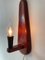 Mid-Century Danish Teak Curved Wall Lamp, 1960s 6