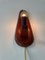 Geschwungene dänische Mid-Century Wandlampe aus Teak, 1960er 7