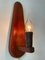 Mid-Century Danish Teak Curved Wall Lamp, 1960s, Image 4