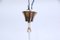 Lampada a sospensione cilindrica vintage in vetro opalino, Italia, anni '50, Immagine 8