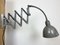 Industrial Grey Scissor Wall Lamp from Elektroinstala, 1960s 11