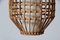 Juego de espejos ovalados y lámpara de araña de bambú atribuida a Franco Albini, años 60. Juego de 2 de Franco Albini, Juego de 2, Imagen 5