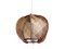 Mid-Century Portuguese Wood & Straw Hanging Lamp, 1960s 2