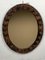 Mid-Century Brutalist Handmade Wooden Mirror, Belgium, 1960s, Image 1