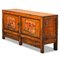 Orange Lacquer Sideboard with Flowers, 1920s 4