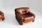 Vintage Italian Armchairs in Cognac Faux Leather, Set of 2 10