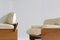Vintage Italian Armchairs in Wood and Leather, 1970s, Set of 2, Image 4