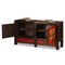 Rotes & Schwarzes Lackiertes Sideboard mit Blumen, 1920er 3