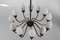 12-Armed Tulip Chandelier in Brass & Hand-Blown Glass from Fog & Mørup, Denmark, 1950s 7