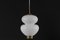 Lampe à Suspension Peanut en Verre Opalin Blanc Soufflé à la Main par Bent Karlby pour Lyfa, 1950s 1