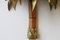 Lampade da parete a forma di palma in ottone e bambù di Maison Jansen, 1960, set di 2, Immagine 4