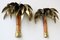 Palm Tree Wall Lights in Brass and Bamboo from Maison Jansen, 1960, Set of 2, Image 2