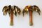 Palm Tree Wall Lights in Brass and Bamboo from Maison Jansen, 1960, Set of 2 8