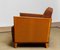 Art Deco Swedish Chair with Elm Base and Dark Brown Wool by Erik Chambert, 1930s 9