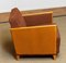 Art Deco Swedish Chair with Elm Base and Dark Brown Wool by Erik Chambert, 1930s 3