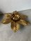 French Golden Flower Ceiling Light, 1950s 1