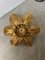 French Golden Flower Ceiling Light, 1950s 3