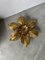 French Golden Flower Ceiling Light, 1950s 2