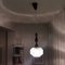 Petite Lampe à Suspension Mid-Century Moderne en Bois et Verre de Cristal, 1950s 6
