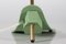 Italian UFO Table Lamp Dusty Green Lacquer Floating Foot in the style of Stilnovo, 1950s 10