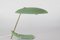 Italian UFO Table Lamp Dusty Green Lacquer Floating Foot in the style of Stilnovo, 1950s 2