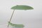 Italienische UFO Tischlampe Dusty Green Lacquer Floating Foot im Stilnovo Stil, 1950er 2