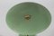 Italienische UFO Tischlampe Dusty Green Lacquer Floating Foot im Stilnovo Stil, 1950er 8