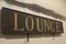 Large Antique Wooden Painted Lounge Sign, 1890s 5