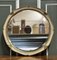 Hand-Painted White Round Wall Mirror with Gilt Detail 1