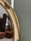 Espejo de pared redondo blanco pintado a mano con detalle dorado, Imagen 5
