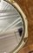 Specchio da parete rotondo bianco dipinto a mano con dettagli dorati, Immagine 4