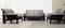 Postmodern German Brutalist Lounge Armchairs and Sofa by Rolf Benz for Musterring, 1990s, Set of 3, Image 3