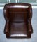 Vintage Chocolate Brown Leather Wingback Chairs, 1970s, Set of 2 19