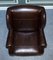 Vintage Chocolate Brown Leather Wingback Chairs, 1970s, Set of 2 9