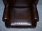Vintage Chocolate Brown Leather Wingback Chairs, 1970s, Set of 2 22
