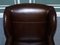 Vintage Chocolate Brown Leather Wingback Chairs, 1970s, Set of 2 5